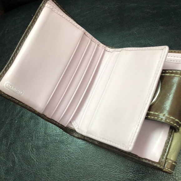 Coach Canvas Leather Trim Wallet - Picture 6 of 8